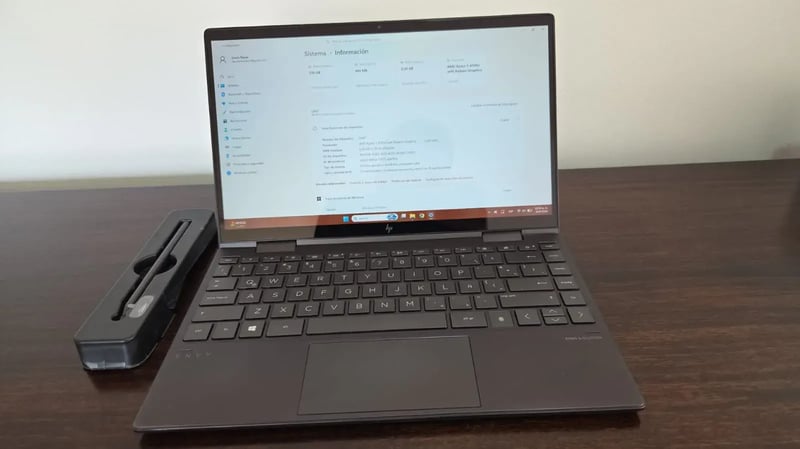 Portátil HP ENVY x360 convertible táctil 2 en 1 con lápiz óptico, Ryzen 5 4500U y pantalla 15.6